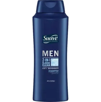 Šampon Suave MEN 2v1 Klasický Čistící šampon a kondicionér 828 ml.