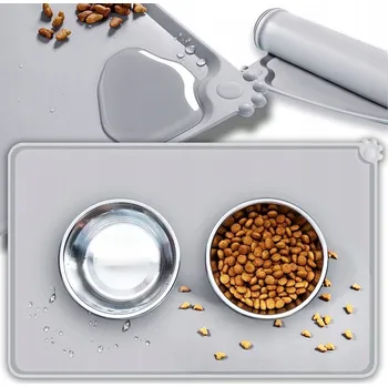 Miska pro psa Podložka pod misku silikonová podložka Reverse šedá 0 l