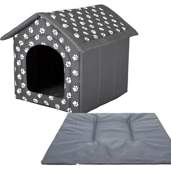 Pelíšek pro psa BOUDA + Polštář, Domeček pro psa, Psí bouda, Potah Doggy - R3: 52x46