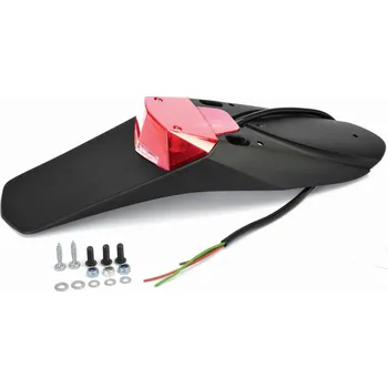 Koncové světlo pro zadní blatník POLISPORT RS LIGHT 8563000001 12V 2,1/5W černý APRILIA RXV 4.5 2006-2015