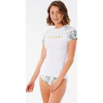 Lykra Rip Curl COASTAL PALMS S/SL UV White velikost 12