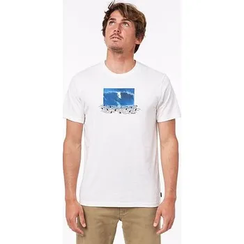 Pánské oblečení Tričko Rip Curl GD/BD SSTEE Bone velikost M