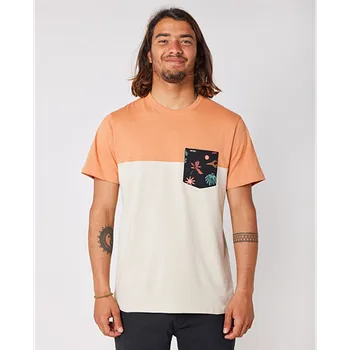 Pánské tričko Tričko Rip Curl INDA POCKET TEE Vintage White velikost L