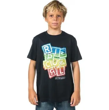 Chlapecké tričko Tričko Rip Curl STAMPS SS TEE Black velikost 12