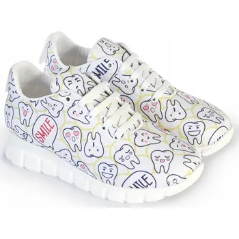 Dámská zdravotní obuv Tenisky Canvas zdravotní obuv se vzorem smajlíka, velikost 36