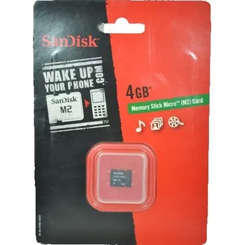 Paměťová karta Sandisk Paměťová karta Memory Stick Micro (M2) 4GB (SDMSM2-4096-E11M)