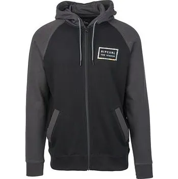 Pánská mikina Mikina Rip Curl RIDER'S RAGLAN FLEECE Black velikost XXL