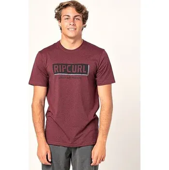 Pánské tričko Tričko Rip Curl BOXED TEE Maroon Marle velikost XXL
