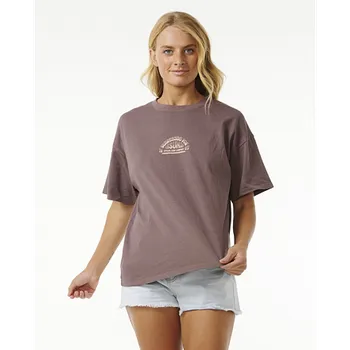 Pánská móda Tričko Rip Curl COSMIC SUMMER HERITAGE TEE Eggplant velikost S