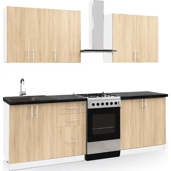 Kuchyňská linka Max-i Kuchyňská linka FELIPE B 180 cm bílá / dub sonoma