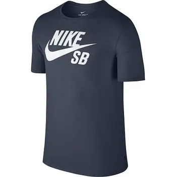 Tričko Nike SB LOGO T-SHIRT Thunder Blue/White velikost XL