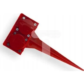 Elektrická zásuvka Elektrická Zásuvka rozbočka Elgotech červená