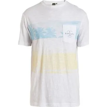 Pánské tričko Tričko Rip Curl OVERLINE TEE Optical White velikost M