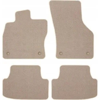 autokoberec Seat LEON III 2012 - 2020 Velurové autokoberce BÉŽOVÉ PREMIUM