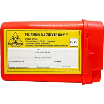 Odpadkový koš Nádoba na použité jehly 0,2 l