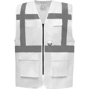 pracovní vesta Yoko Vesta HVW801 Hi-Vis, multifunkční, výstražná COT79W80100102-white M Bílá