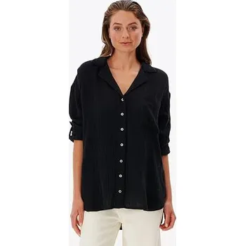 Pánská košile Košile Rip Curl PREMIUM SURF L/S BT SHIRT Black velikost S