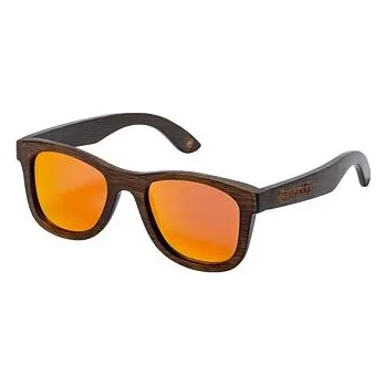Sluneční brýle Sluneční brýle Meatfly BAMBOO SUNGLASSES Dark Orange velikost O/S