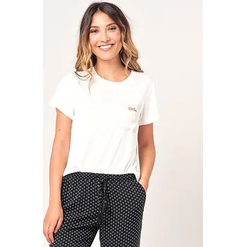 Pánské tričko Tričko Rip Curl PRETTY POCKET TEE Off White velikost M