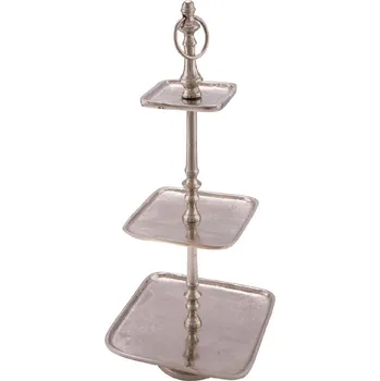 Ruční výroba - Etažér LOTTE, 3-patrový, čtvercový, 19,5x19,5x48 cm|Ego Dekor