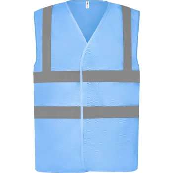 Pracovní oblečení Yoko Vesta HVW120 Hi-Vis, síťovaná, výstražná COT79W12041013-sky blue 3XL Modrá nebesky