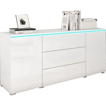 Komoda Komoda Mirjan24 150 x 40 x 68 cm, bílý lesk