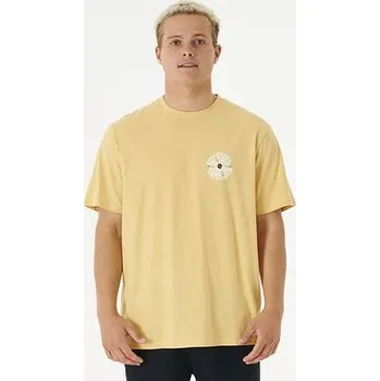 Pánské tričko Tričko Rip Curl SWC PSYCHE CIRCLES TEE Washed Yellow velikost L