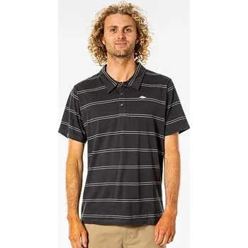 Pánské tričko Tričko Rip Curl PLAIN STRIPE POLO Washed Black velikost XL