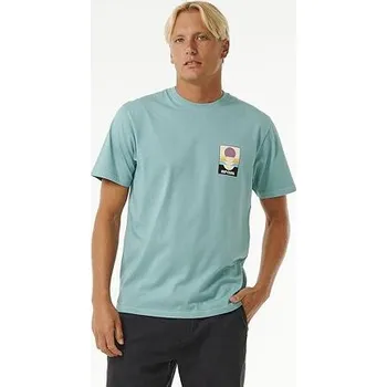 Pánské tričko Tričko Rip Curl SURF REVIVIAL PEAKING TEE Dusty Blue velikost XXL