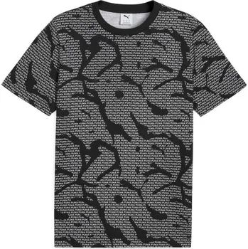 Pánské triko Puma ESSENTIALS LOGO LAB AOP TEE XL Tmavě šedá, Černá