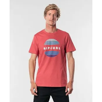 Pánská móda Tričko Rip Curl EL MAMA S/S TEE Washed Red velikost M