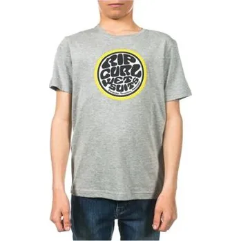 Pánská móda Tričko Rip Curl WETSUIT LOGO SS TEE Beton Marle velikost 16
