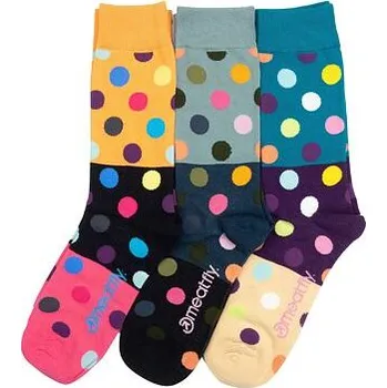 Dámské ponožky Ponožky Meatfly LEXY SOCKS - GIFT PACK Orange Dots velikost S/M 39-42