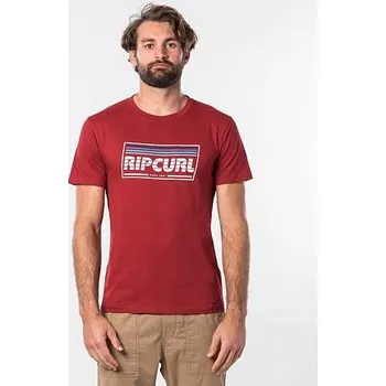Pánské tričko Tričko Rip Curl YO MAMA S/S TEE Red velikost S