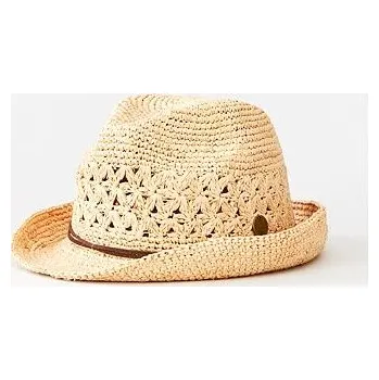 Klobouk Klobouk Rip Curl CROCHET STRAW FEDORA Natural velikost S
