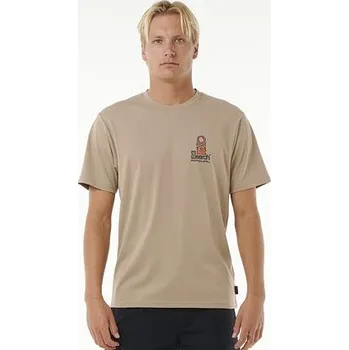 Pánské tričko Tričko Rip Curl VAPORCOOL SEARCH STACK TEE Sand Dune velikost XXL