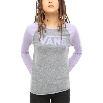 Tričko Vans WM FLYING V LS RAGLAN Grey Heather/Daybreak velikost XS