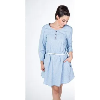Dámské šaty šaty Alife and Kickin SCARLETT A Light Denim Aop velikost L