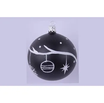 Vánoční dekorace Ozdoba vánoční koule, ozdobená větvička, 8cm (DOPRODEJ POSLEDNÍCH KOUSKŮ) - BALENÍ OBSAHUJE 6 ks!|Ego Dekor