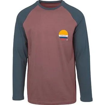 Pánské tričko Tričko Rip Curl SHORE LINES LS TEE Light Red velikost L