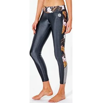 Dámské plavky Lykra Rip Curl PLAYABELLA UV SURF PANT Black/Gold velikost 14