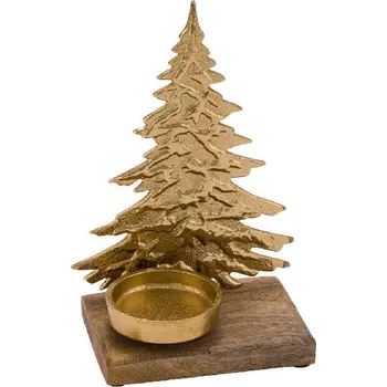 Svícen Svícen se stromkem na podstavci, 14x9x21cm, ks|Ego Dekor