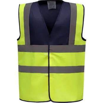 pracovní vesta Yoko Vesta HVW100 Hi-Vis, výstražná COT79W100zx103-navy/hi vis L Navy/žlutá fluorescent