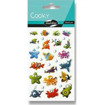 samolepka Maildor Samolepky 3D Cooky - Mořská zvířátka - 560384C