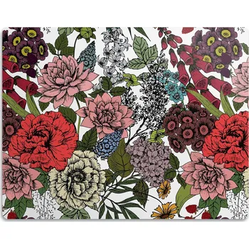 Miska pro psa Podložka pod misku pro kočky psa Podzimní květy 45x35