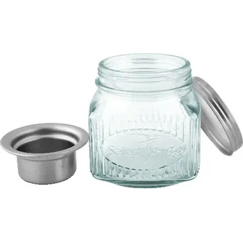 Sklenice Sklenice na salát s víčkem TO GO, 0,8L čirá (balení obsahuje 1ks)|Vidrios San Miguel|Recycled Glass