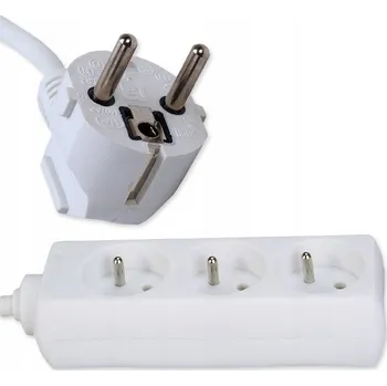 Napájecí kabel Prodlužovací Kabel Rum-Lux 5 m 3 ks bílý