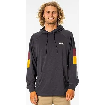 Pánské tričko Tričko Rip Curl SURF REVIVAL HOOD L/S TEE Washed Black velikost M