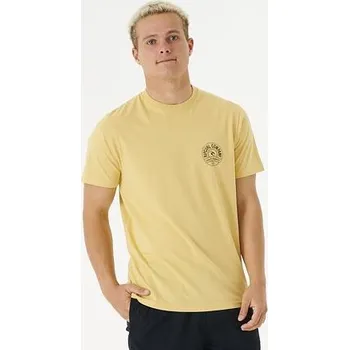 Pánské oblečení Tričko Rip Curl STAPLER TEE Washed Yellow velikost S