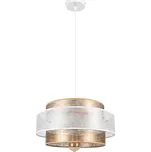 Lustr na lanku GABI 1xE27/60W/230V zlatá/bílá pr. 40 cm